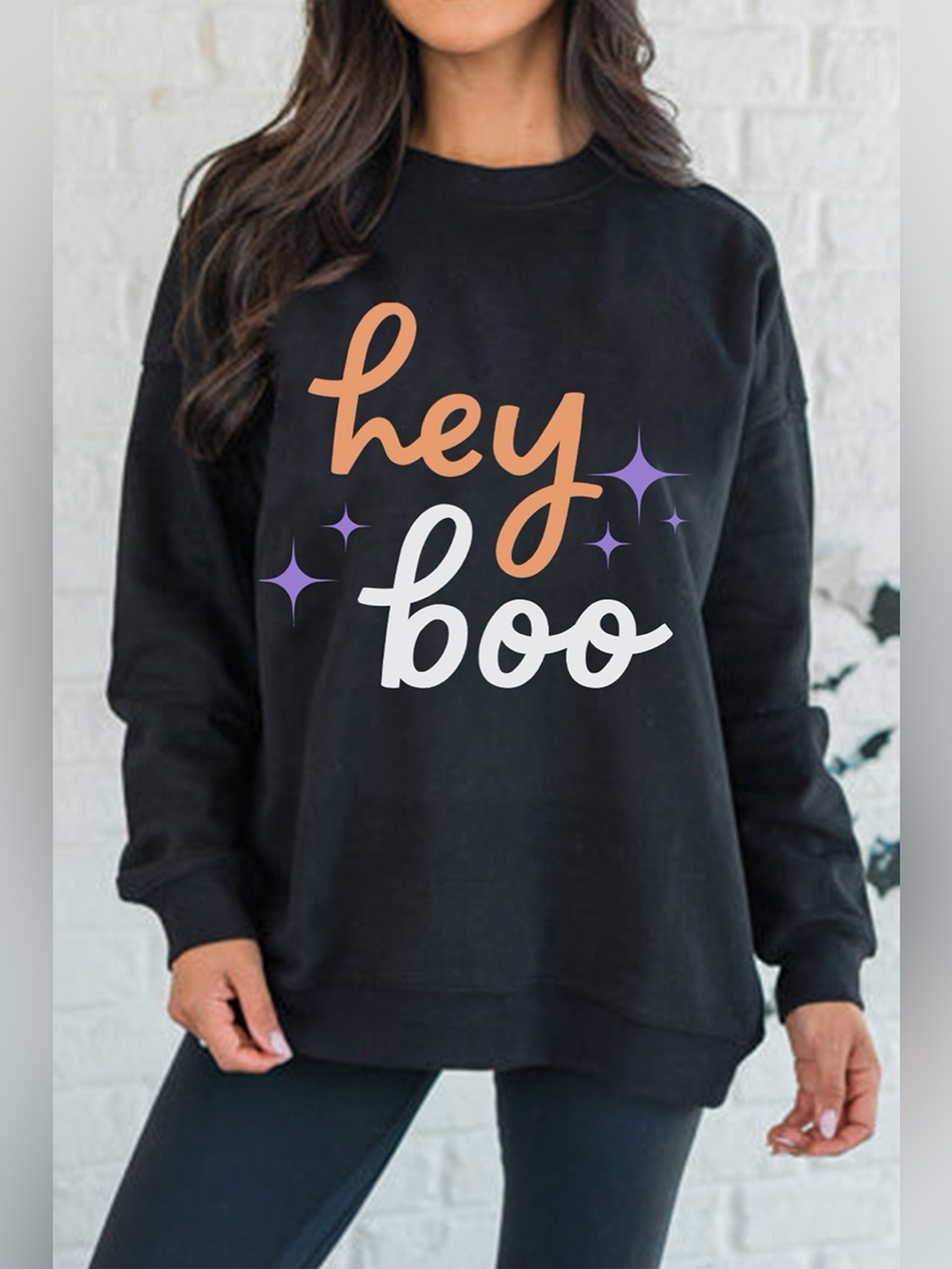 Hey Boo Halloween Sweatshirt